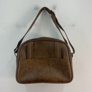 American Luggage Brown Leather Shoulder Messenger Bag